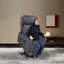 Fauteuil inclinable électrique classique avec télécommande, poche latérale