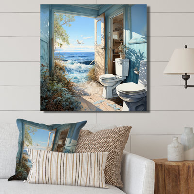 «Oceanic Escape Toilette Pointillism» - Imprimé