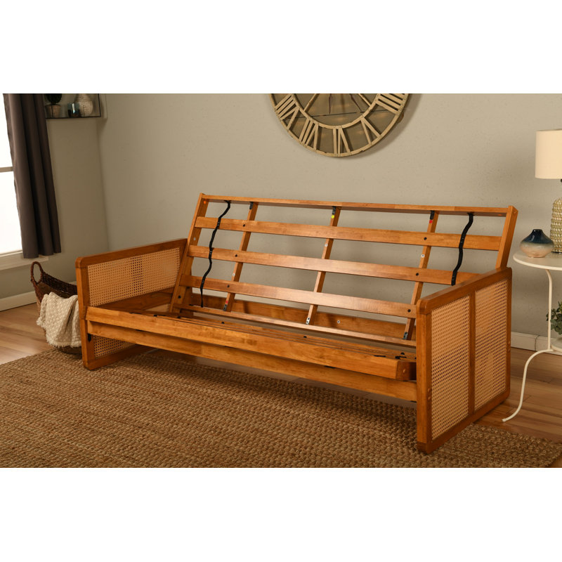 Full 77'' Wide Solid Wood Futon Frame, Mattress not Included