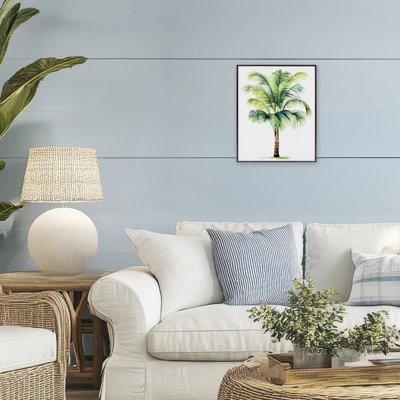 Breezy Fronds Palm Framed Giclee, design by Shelly Craig