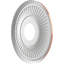 Médaillon de plafond en PVC thermoformé Berkshire de 13 po x P 3 1/2 po x P 3/4 po (convient aux auvents jusqu'à 5 3/4 po), rose champagne métallique perlé universel-123387906-123387908