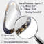 Joanie White Rose Golden Leaves On Grey I - Roses Unique Shape Large Mirror, Modern