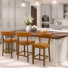 26" Upholstered Counter Height Bar Stool with Solid Wood Frame