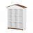 Three-Layer Bookshelf With Colorblock Design-1636188249