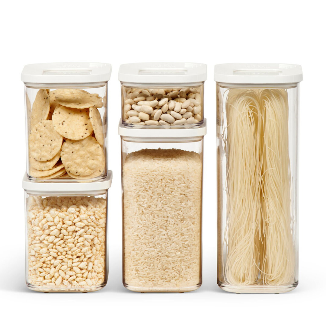 Mepal Food Storage Container 5-Piece Set - Food Containers - Kitchen Container & Organizer - Stackable & Airtight Food Storage Container - 1x 2000 ml, 1x 1500 ml, 2x 1000 ml & 1x 425 ml - White - Image 3