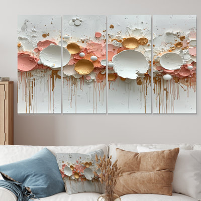 «Liggett Geometric Meadow Of Ink II», art mural abstrait - ensemble d'art mural moderne