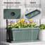 Paquet de 7 pots de fleurs de 15,7 po avec jardinières et trous de drainage-2012915991