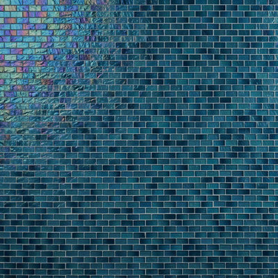 Splash 1X2 Polished Glass Mosaic Tile