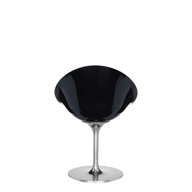 Ero|S| Swivel Papasan Chair, Opaque Glossy White, Swivel