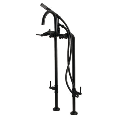 Aqua Vintage CCK8108DL Concord Freestanding Tub Faucet With Supply Line, Stop Valve, Brushed Nickel