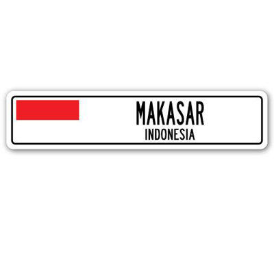 Panneau de signalisation en aluminium Makasar, Indonésie