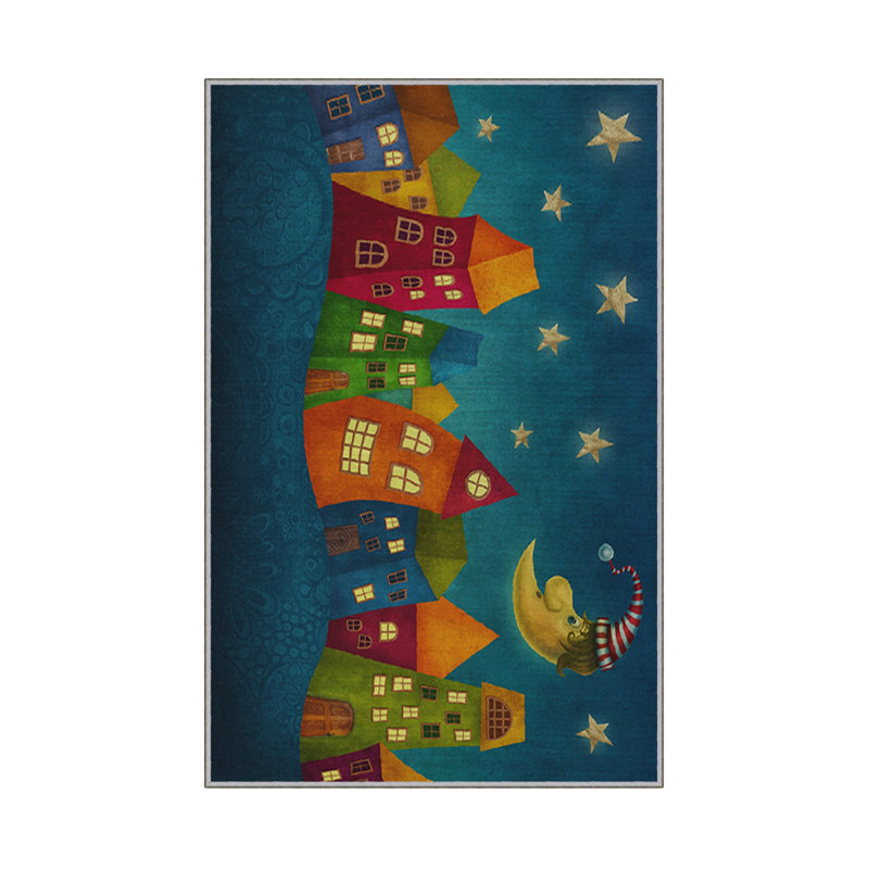 Tapis tissé de qualité supérieure, 2,6 x 4,0 pieds | 100% polyester, antibactérien, antidérapant | Impression numérique 3D, lavable à la machine, hauteur des poils: 0,04 po | Idéal pour le salon, la chambre à coucher et la décoration intérieure