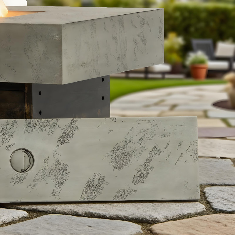 Table rectangulaire pour foyer d'extérieur au propane de 56 po avec 50 000 BTU