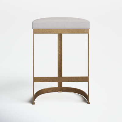 Fleta Upholstered Counter Stool with Metal Frame