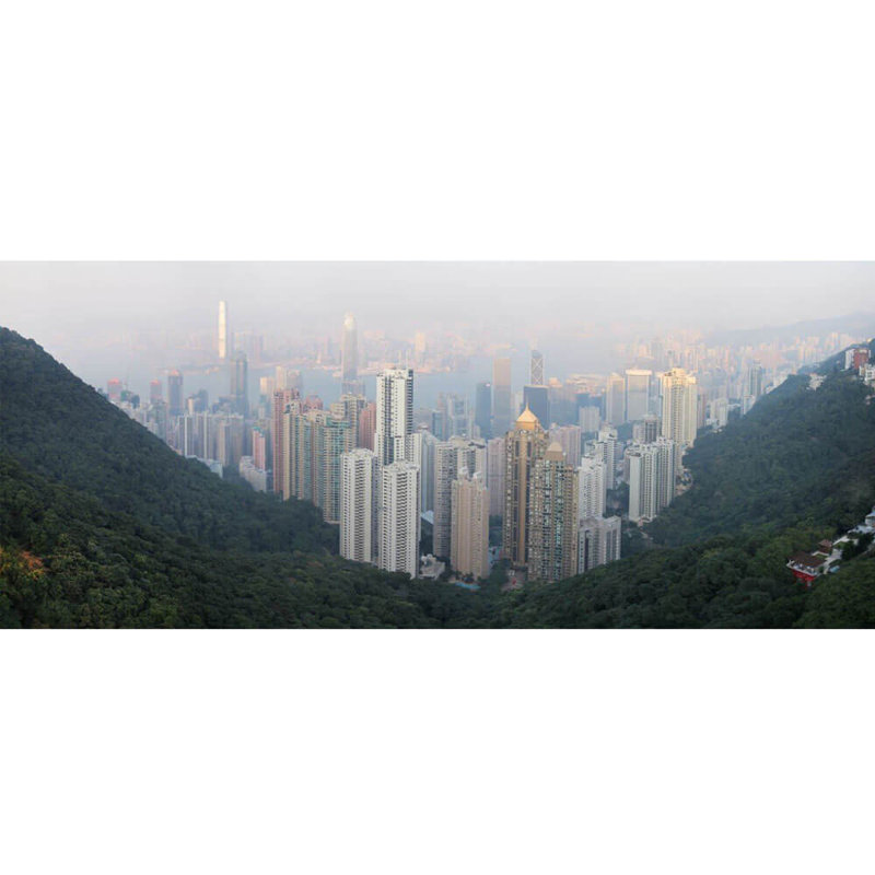 Décalcomanie murale panoramique the peak of hong kong Gottschalk, 15 po x 36 po