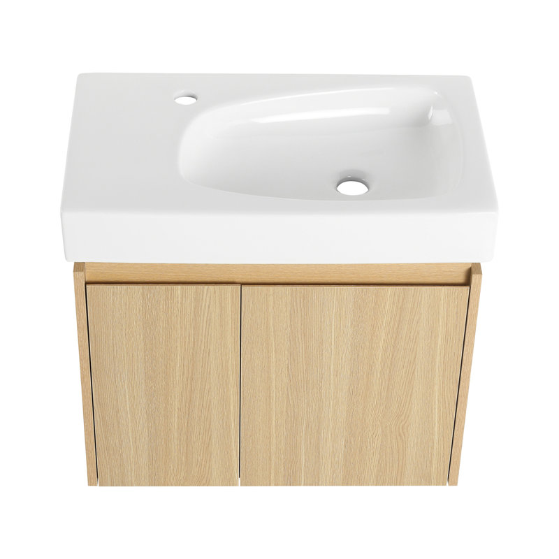 24 Inch Bathroom Vanity With Basin, Oak
