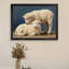 Reproduction d'art encadré noir, petit agneau mignon et douillet, style rétro-326412641