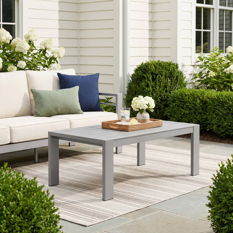 Dulcie 43" Rectangular Metal Outdoor Coffee Table