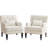 Arnice 29" W Button Tufted Upholstered Club Chair with Nailhead Trim-1011761737
