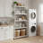 WHITE Bookcase 36-in W x 12-in D x 72-in H Color + oak MDF 5-TIER 200lbs-1932426729