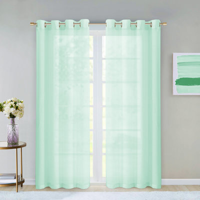 Paire de rideaux semi-transparents avec œillets Sirmans