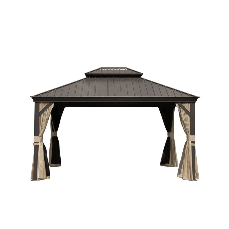 Pavillon de jardin 10 'x 12' avec toit en acier galvanisé