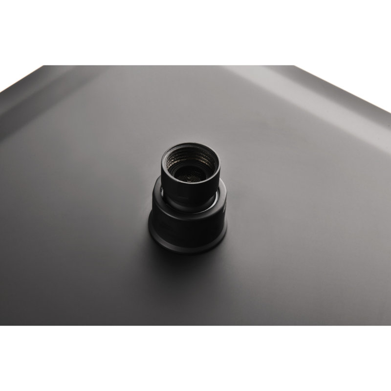 High Shower Head 304 Stainless Steel - Ultra-Thin Waterfall With Self Nozzles, Matte Black, Full Body Shower, Works American Standard And Universal Arm Connections All Arms Compatible Pipe
