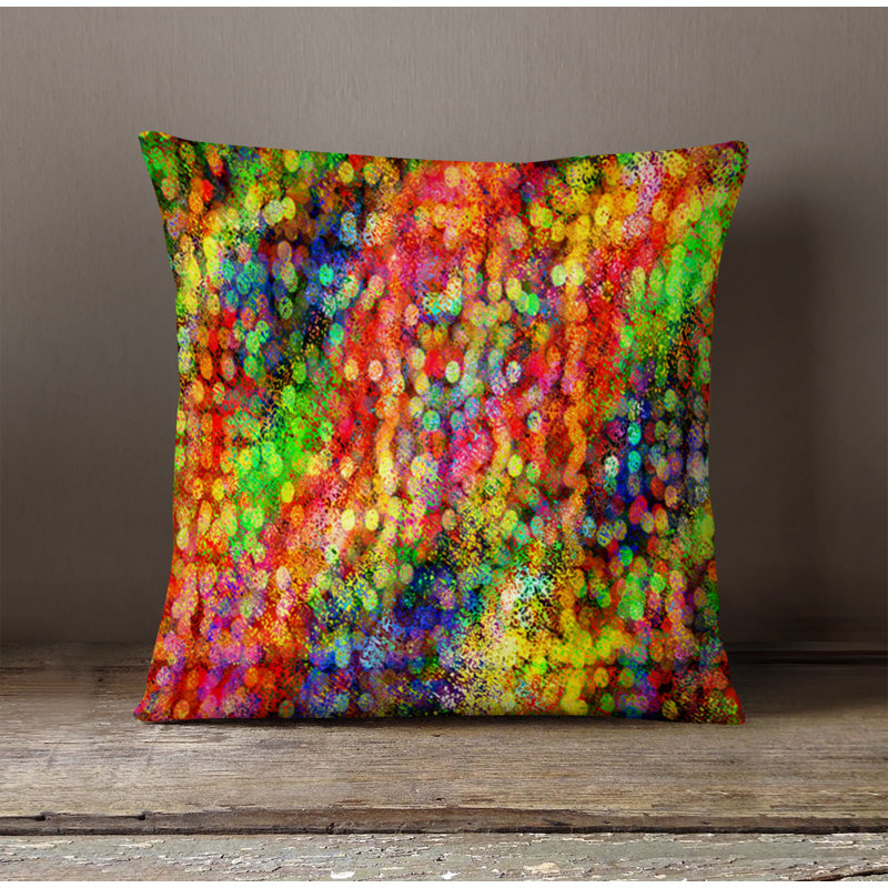 Throw Pillow With Insert, Multi Abstract 6, 20"H x 20"W