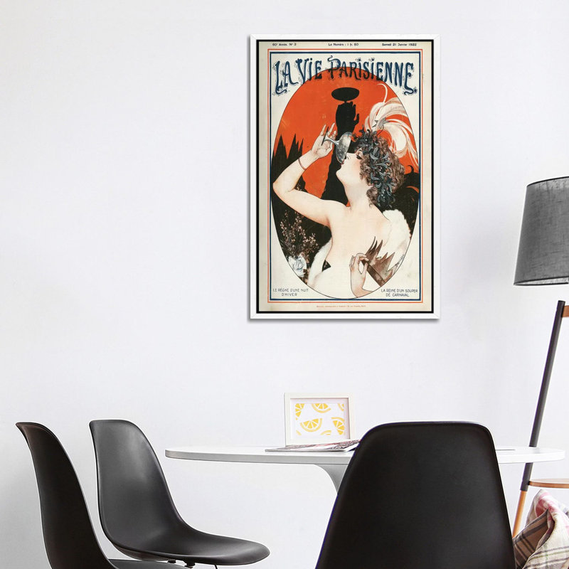 1922 La Vie Parisienne Magazine Cover by Cheri Herouard - Gallery-Wrapped Canvas Giclée on Canvas, White Framed