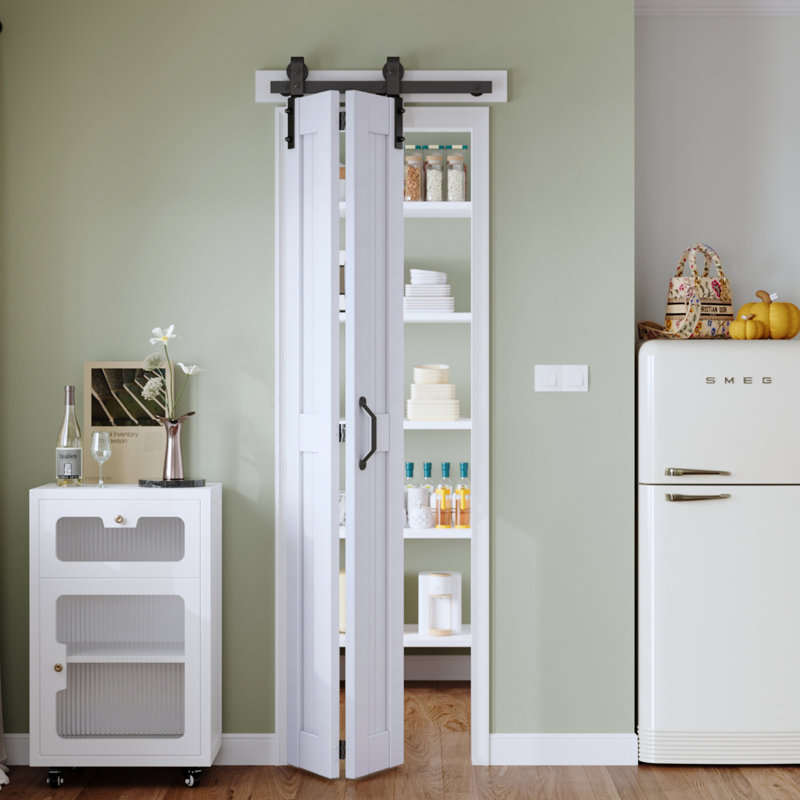 Porte pliante à panneaux en bois manufacturé avec quincaillerie d'installation, 24 po x 84 po, 2