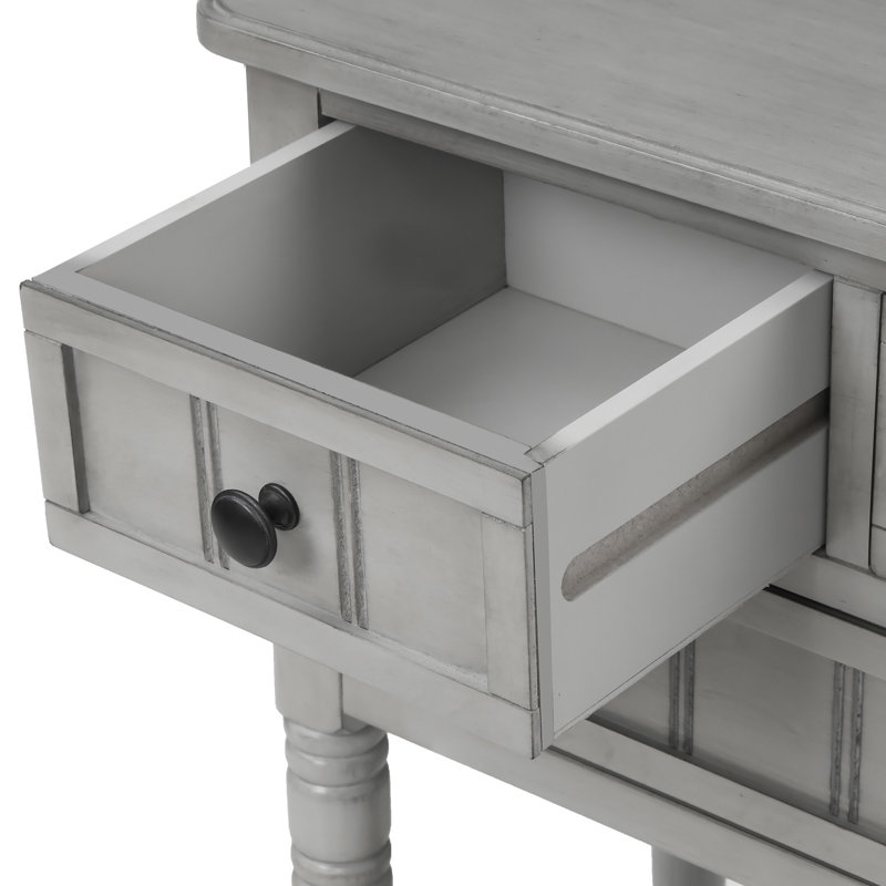 Console étroite, Gris délavé, Gris délavé, Gris délavé