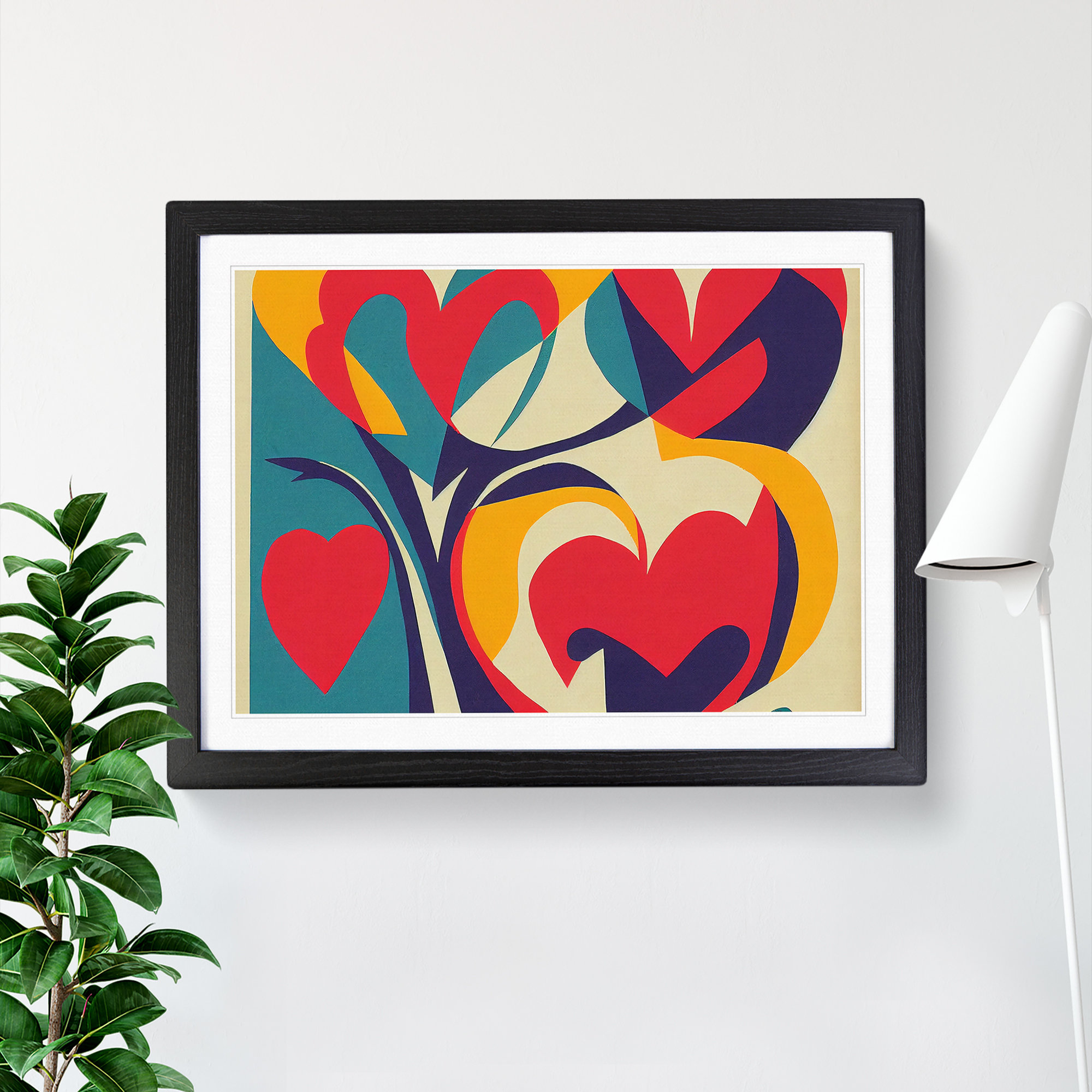 Abstract Art Love Heart Vol.1 Single Picture Frame Print
