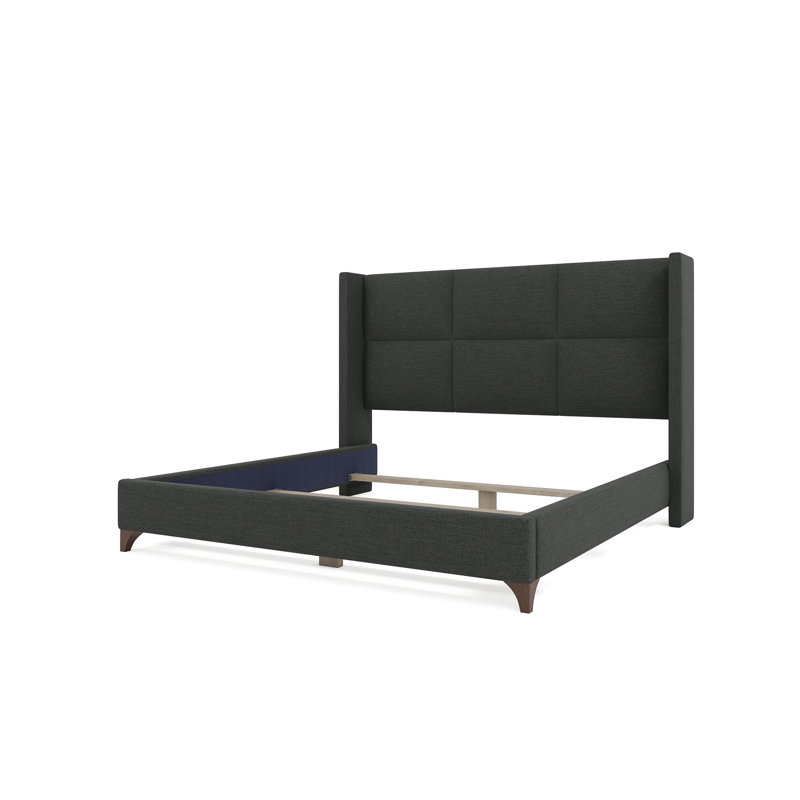 Lit carré tapissier Megan, Revolution® gris anthracite, Grand