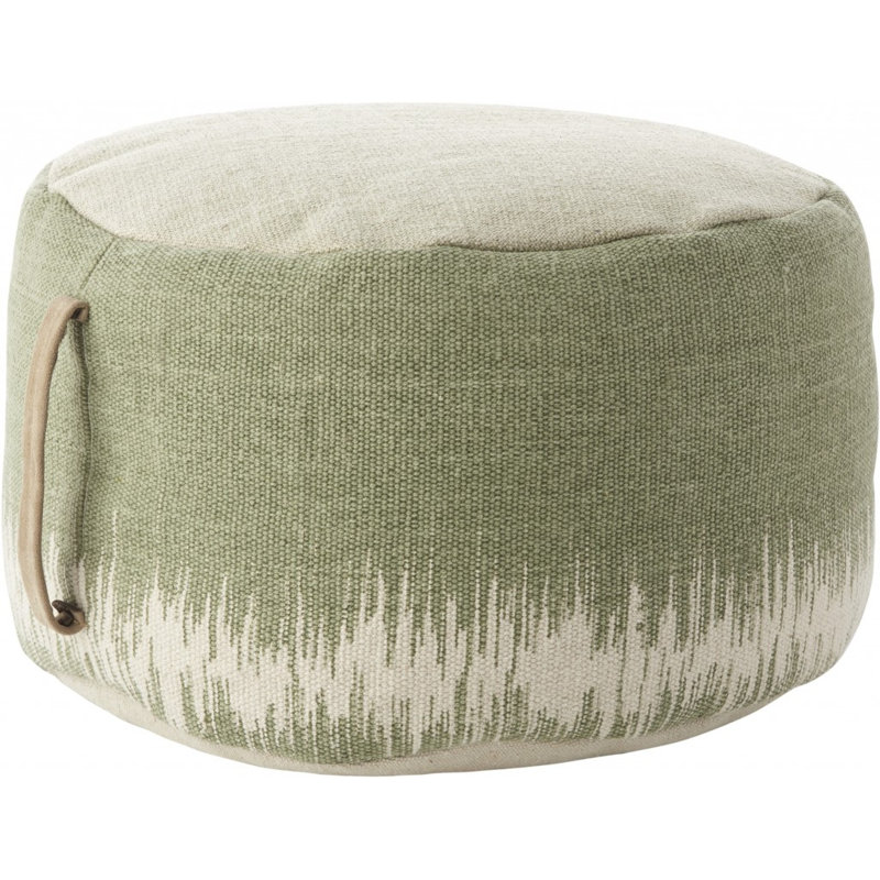 Repose-pieds Neibert, 100% coton vert sauge