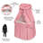 Kisses Rectangle Rocking Doll Bassinet - Pink/White