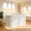 Bureau de réception Modern Wave avec panneau avant incurvé-129768077-129768079