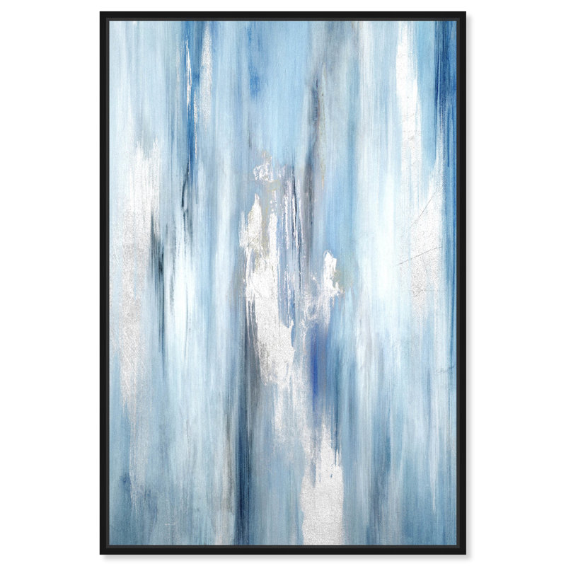«Abstract Waterfall», reproduction d'art, H 45 po x l 30 po x P 1,5 po, Cadre noir