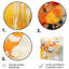 Tourbillons de couleur orange et jaune III - impression sans cadre sur métal-108027094