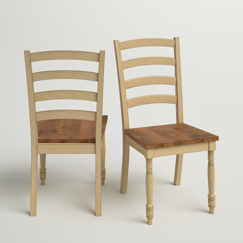 Orviston 18'' H Solid Wood Side Chair, Almond/Wheat