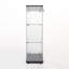 Vitrine avec porte en verre, vitrine en verre à deux portes avec 3 tablettes, noir