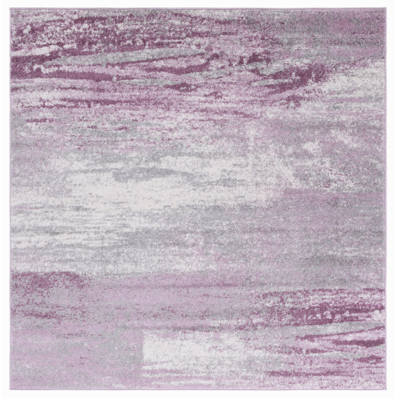 Binali Adirondack Revival Area Rug, Grey/Purple, Square 122 cm