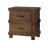 Khari Wooden Nightstand with Drawers Metal Handles
