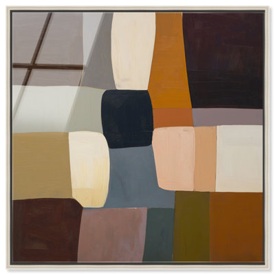 Décoration murale de bureau à imprimé acrylique Color Panels III par Art Remedy, cadre argenté, 30 x 30