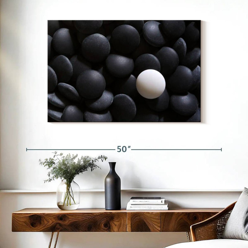 Senne Lone White Go Stone, 26" H x 39" W
