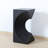 Jacquese Black Side Table – Sculptural Architectural Accent Table 