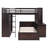 Twin size Loft Bed with a Stand-alone bed, Shelves,Desk,and Wardrobe-1418963731-1418963756
