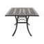 Table de salle à manger rectangulaire en aluminium coulé cuivré brillant