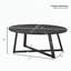 Table basse moderne en bois ovale-129231953