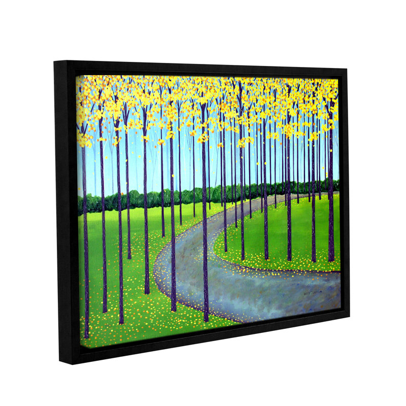 Toile tendue avec châssis flottant dans le parc, 18" x 24"