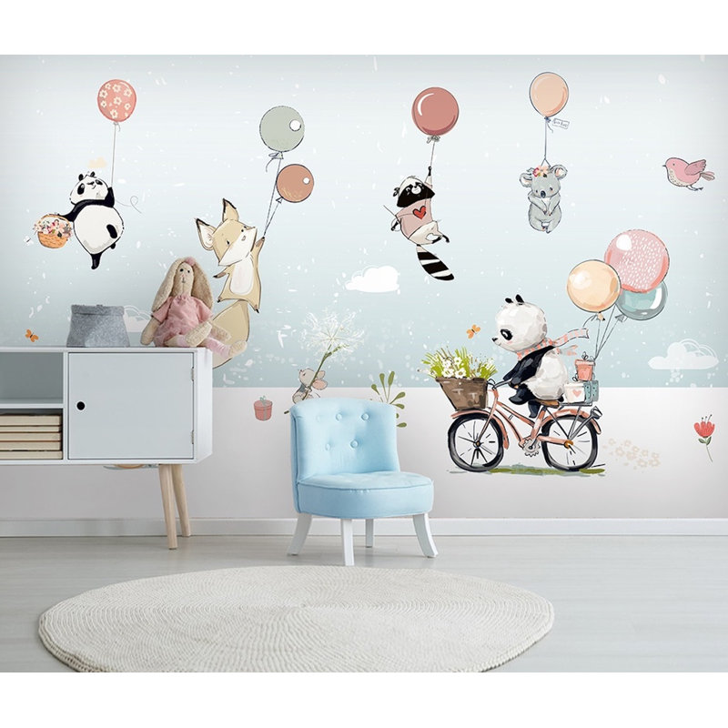 Illustration mignonne d'un animal mignon, L 105,96 po x l 187 po